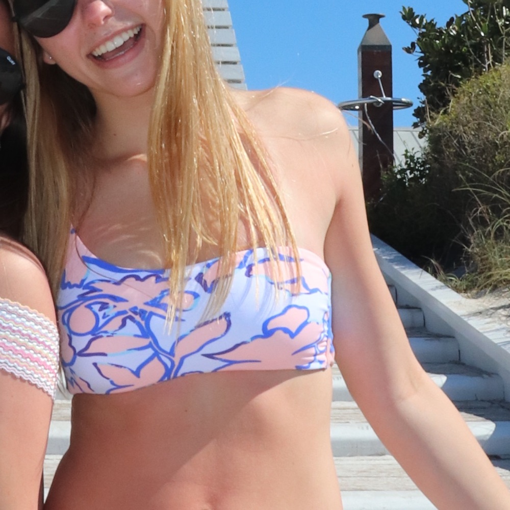 One Shoulder Double Sided Pattern Bikini - image 2